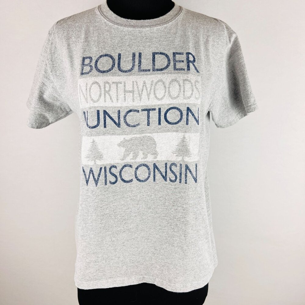 Boulder Junction Wisconsin Northwoods Kids Large T-Shirt Shirt